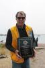 Grand Marais Lion Pete Kavanaugh announcing the 2021 Citizen of the Year--the community. Photo by Rhonda Silence